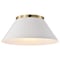 Nuvo Dover 3-Light Large Flush Mount - White with Vintage Brass 60/7421 - alternate 5